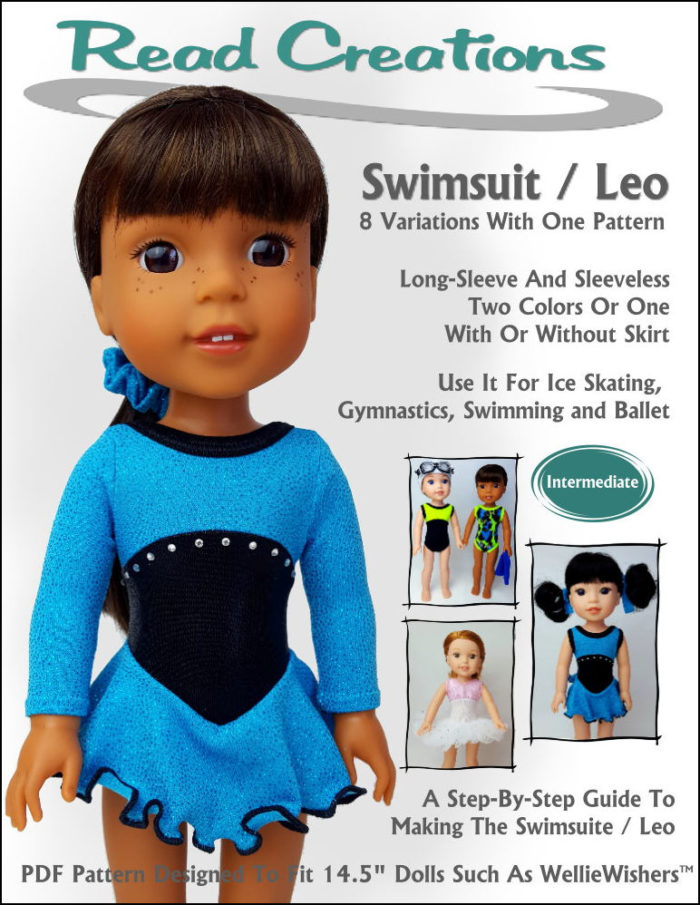 Swimsuit/Leo pattern for 14.5-inch dolls