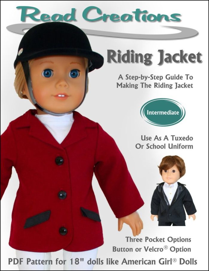 Riding jacket pattern for 18-inch dolls