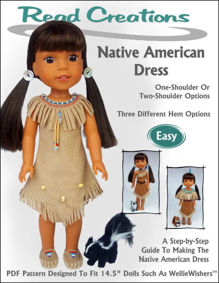 Native American Dress pattern for 14.5-inch dolls
