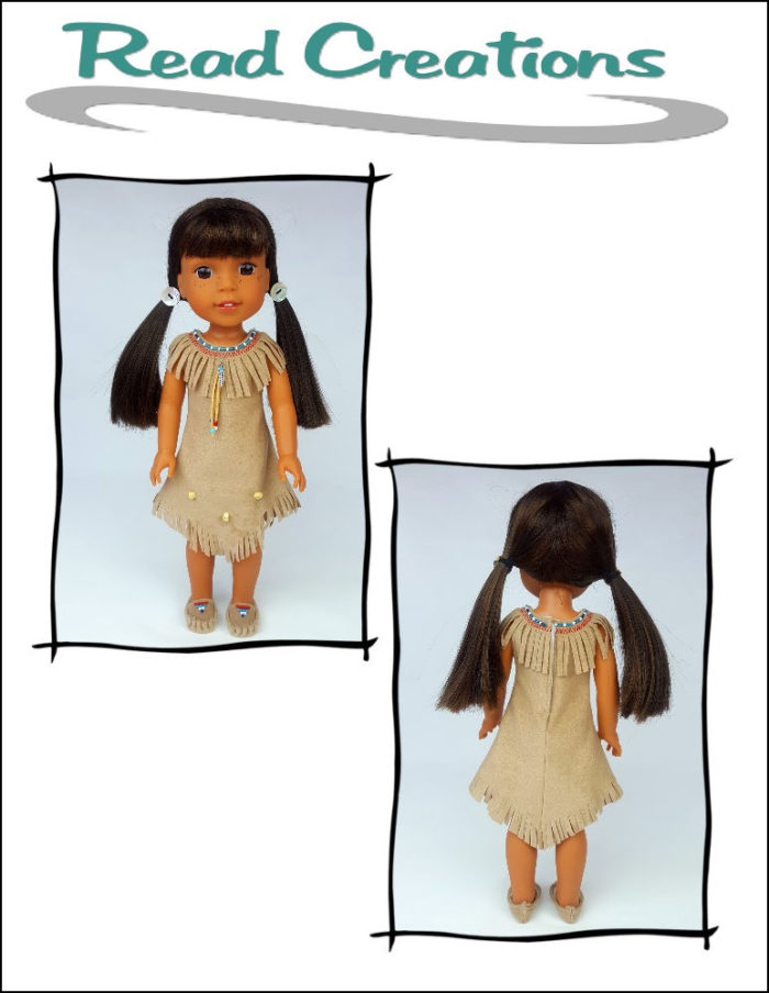 Native American Dress pattern for 14.5-inch dolls