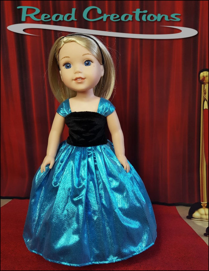 Reversible Fancy Dress pattern for 14.5-inch dolls