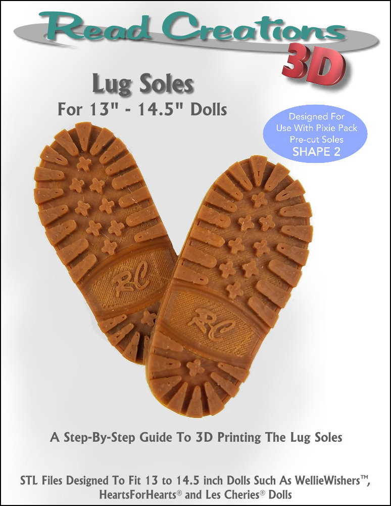 Lug Soles For 13″ 145″ Dolls Read Creations For Dolls